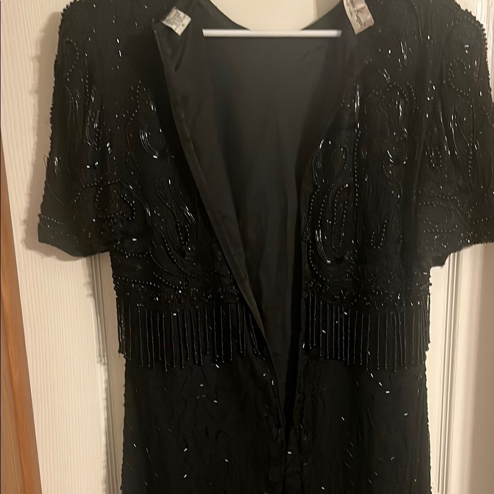 Laurence Kazar Black Sheath Maxi Dress - Picture 7 of 10